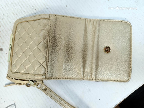 Tan Beige Guess Purse Crossbody Handbag Gold Hardware EUC | eBay