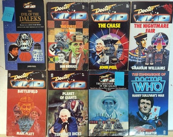 Doctor Who Books, Novel Book Gift, 1974-1980 Vintage, Doctor Who, Vintage Fiction, Vintage Books, Sci-Fi Novel,  DrWhoBook, Sci-Fi Novel