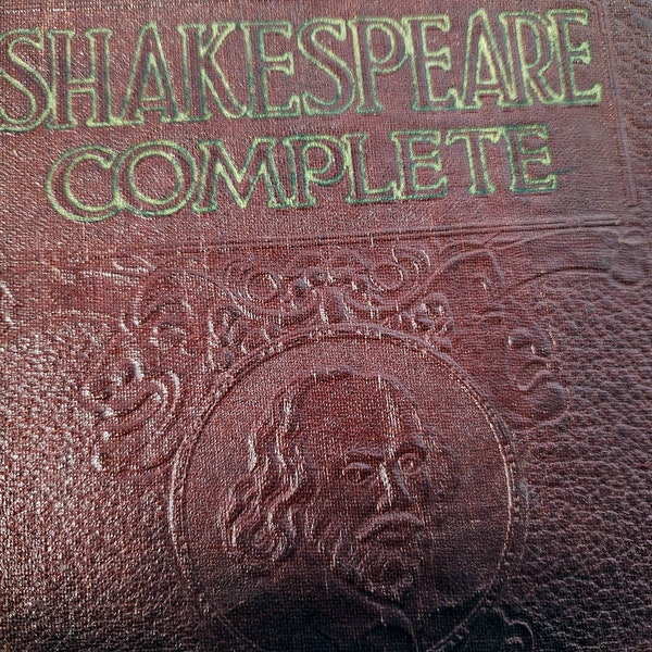 Vintage Shakespeare, William Shakespeare, Vintage 1926 Book, The Complete Works, of William Shakespeare, Leather Binding Vintage