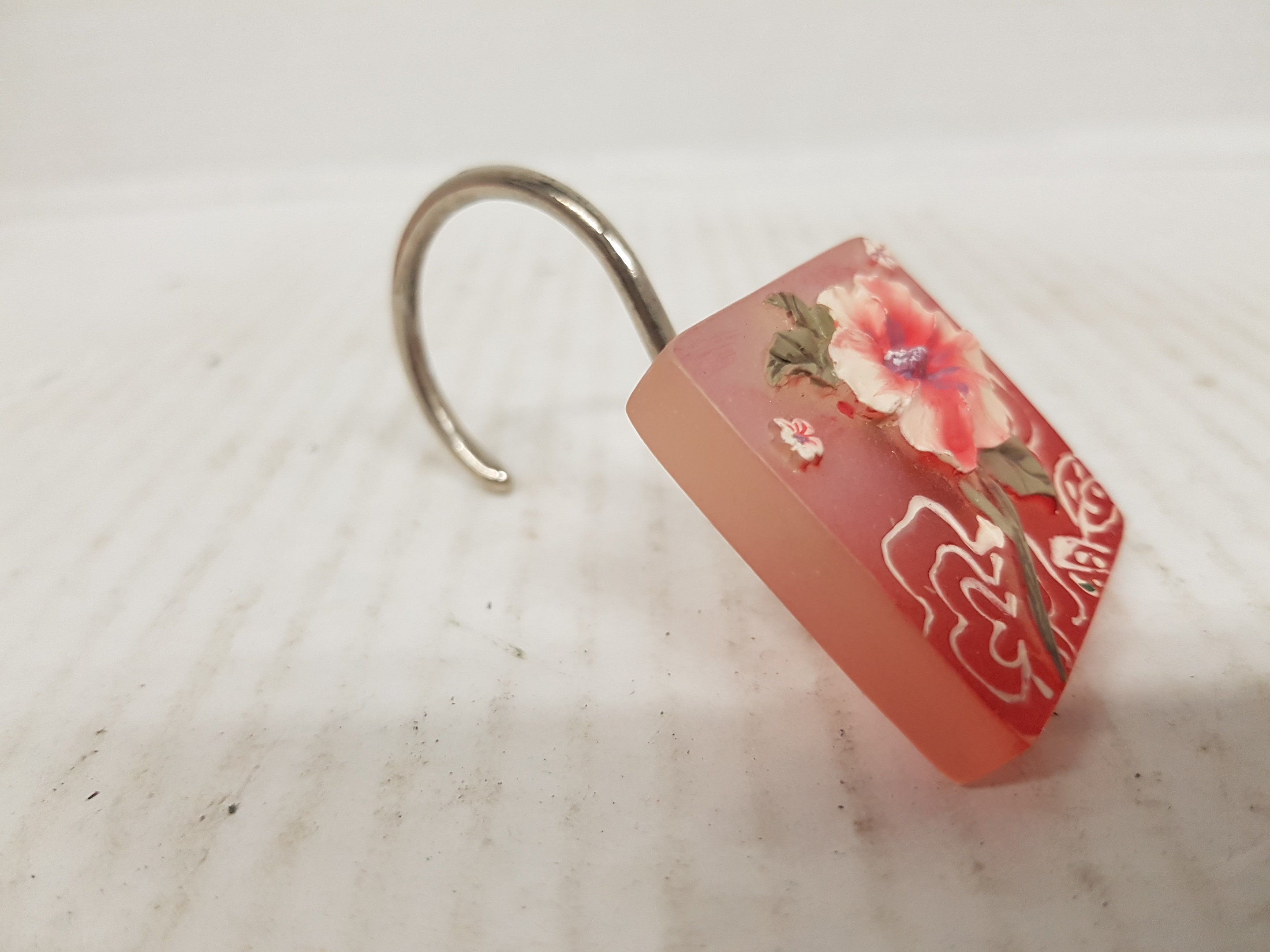 Shower Curtain Hooks, Set of 12, Vintage Bathroom Hooks, Curtain Hooks