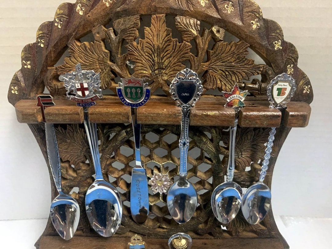 Collector Spoon Rack, Collector Spoons, Souvenir Spoons, Collector Rack