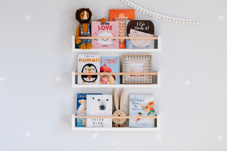 One Nursery Wall Shelf for Kids Room Floating Shelf Decor Etsy