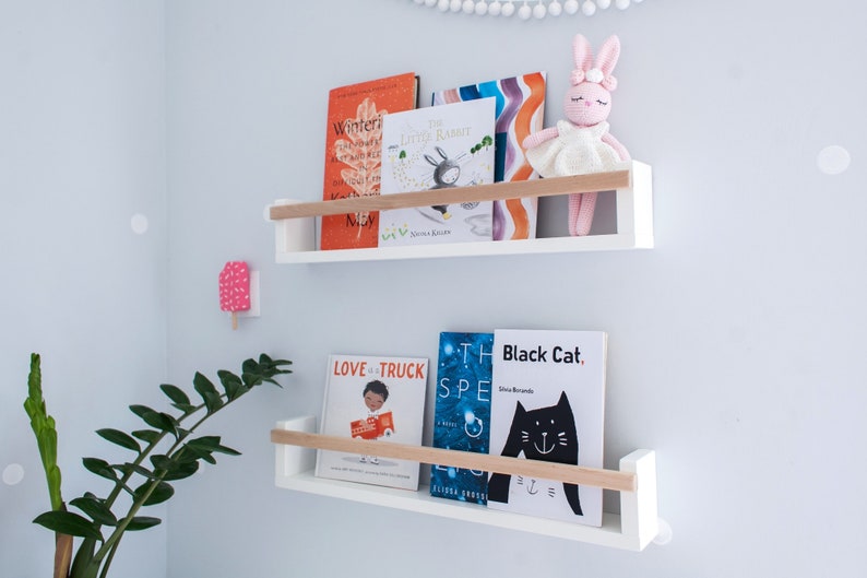 One White Nursery Wall Shelf for Kids Room Floating Shelf Etsy