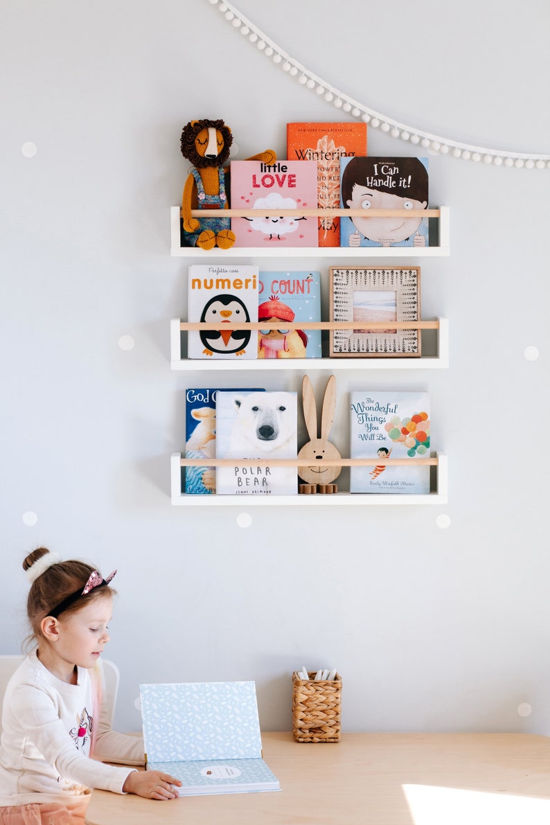 One Nursery Wall Shelf for Kids Room Floating Shelf Decor Etsy