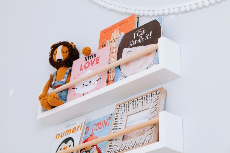 One Nursery Wall Shelf for Kids Room Floating Shelf Decor Etsy