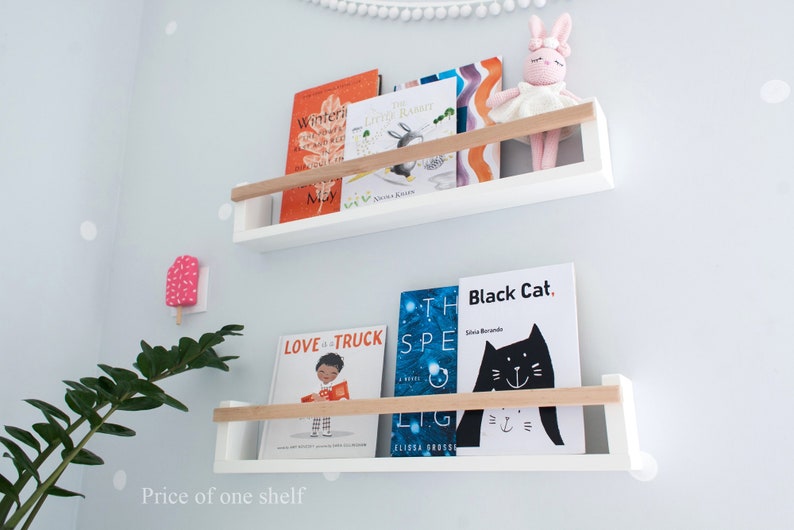 One White Nursery Wall Shelf for Kids Room Floating Shelf Etsy