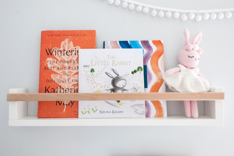 One White Nursery Wall Shelf for Kids Room Floating Shelf Etsy