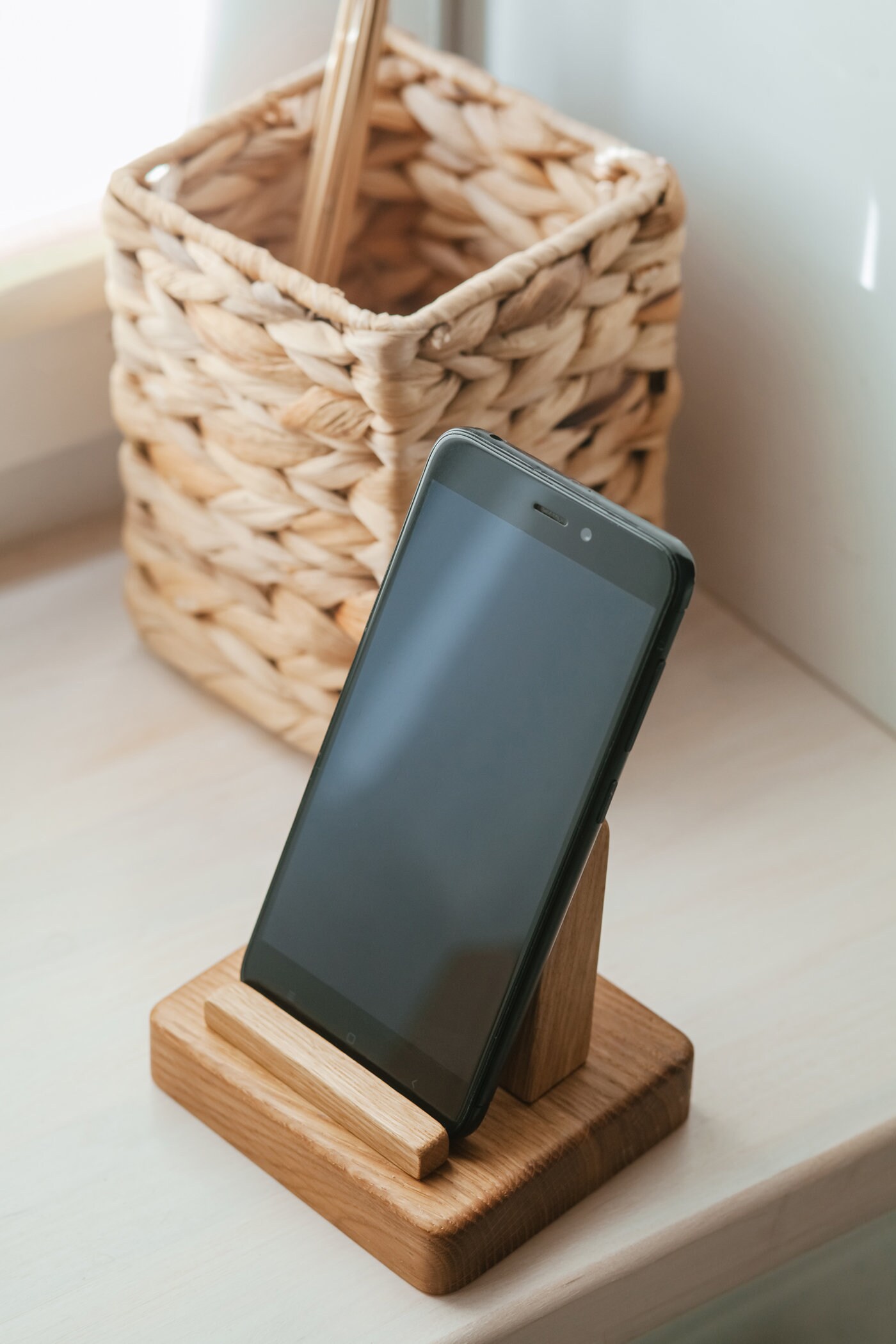 Wooden Phone Stand, Shogi Fan Gift Idea, Handmade Japanese Chess