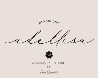 Police de caractères Adellisa : calligraphie moderne, police de caractères pour mariage