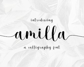 Amilla Signature Font for Canva Fonts, Templett, Corjl, Silhouette, Cricut, Procreate, Boho, Wedding, Invitation, Logo or Branding