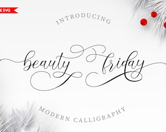 Beauty Friday - Romantic Font, Calligraphy Font, Modern Calligraphy, Heart Fonts, Wedding Font, Invitation Font, Script Font, Cricut Font