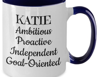 Katie Inspired Mug, Katie Character Traits Mug, Katie Name Meaning, Gift Idea For Katie, Beautiful Katie Coffee Cup, Katie Ceramic Mug