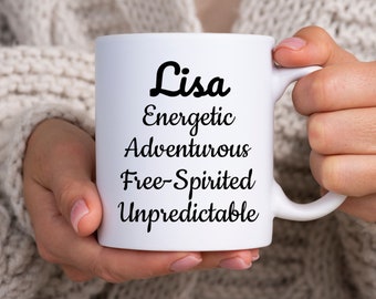 Lisa Mug, Mom Gift From Son, Coffee Cup From Son, Mother Name Meaning Mug, Character Traits Cup For Mommy Lisa, Mom Birthday