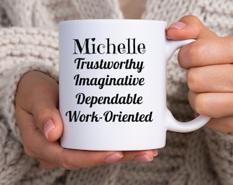 Michelle Mug, Daughter Birthday Gift, Inspiring Graduation Mug, Motivating Gift Idea, Michelle Name Meaning Michelle Traits, Name Definition