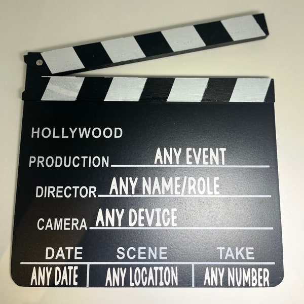 Personalised Clapper Board For Him For Her  Occasion Birthday Wedding Prom Party Hen Stag  Christmas Personalized Theme Film maker