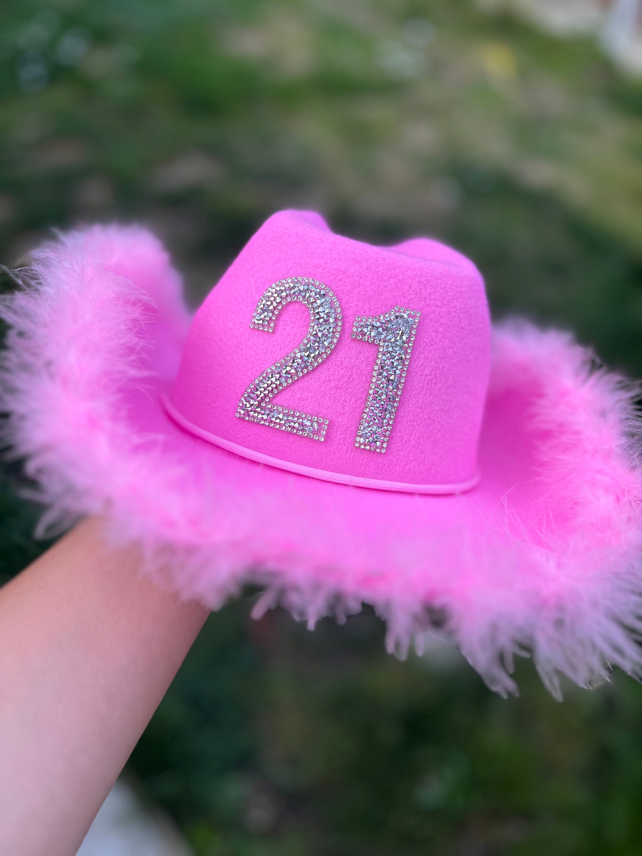 Cappelli da Cowgirl rosa per donna cappelli da ragazza di mucca con collo a  diadema disegna corda accessori da Cowboy in feltro cappello da festa -  AliExpress
