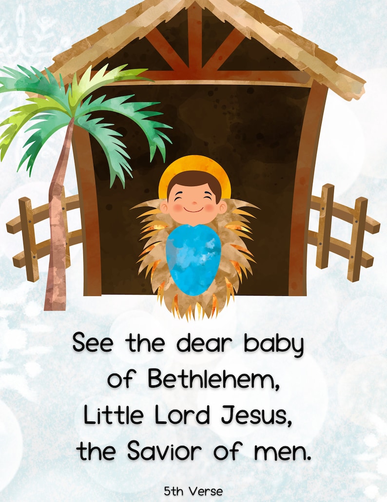 The Nativity Song, Singing Time, Singing Time Print Out, Teaching
