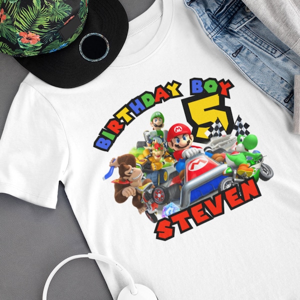 Mario Kart custom birthday T-Shirt