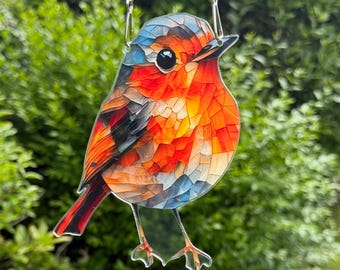 Robin Acrylic Window Wall Art Hanging Decor