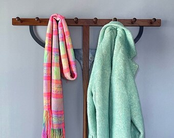 Handwoven plaid scarf: Glow sticks