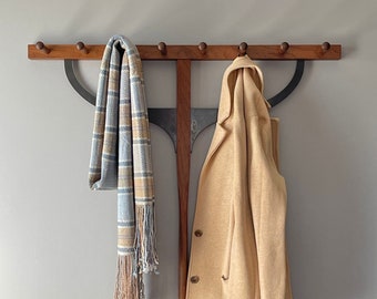 Handwoven plaid scarf: In The Dunes