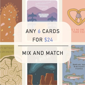 6 Karten-Bundle | Mix and Match | Grußkarten | Karten und Umschläge | Innen leer | Verschiedene Grußkarten | Vielseitig einsetzbar