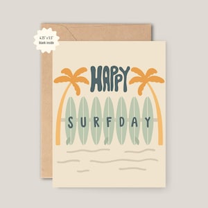 Biglietto di auguri per il surf, biglietto di auguri per la spiaggia, biglietto di auguri per il surf, biglietto di auguri per l'estate, biglietto di auguri per i tropicali, biglietto di auguri per l'isola