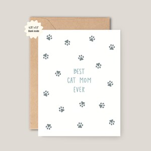 Best Cat Mom Card, Cards for Mom, Mother&#39;s Day Card, Pet Mom Card, Card for Cat Moms, Cat Mom Card, Cat Mom, Cat Owner Card