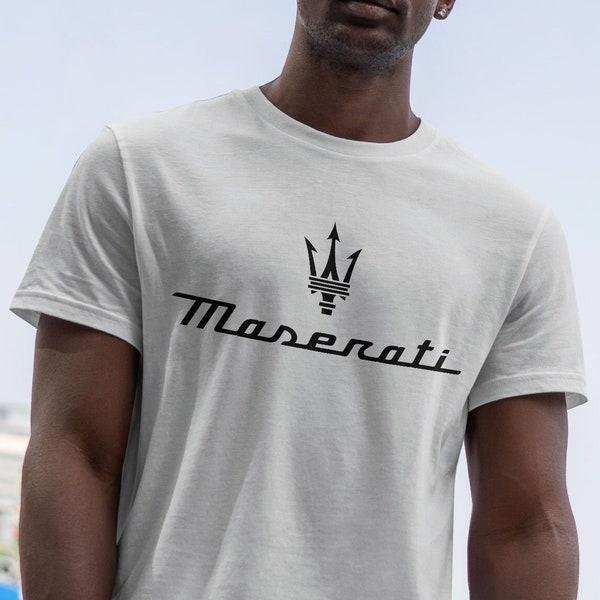 Maserati Logo Shirt, Italian Elegance, Classic Maserati Logo T-Shirt, %100 Cotton High Quality Print Unisex T-Shirt
