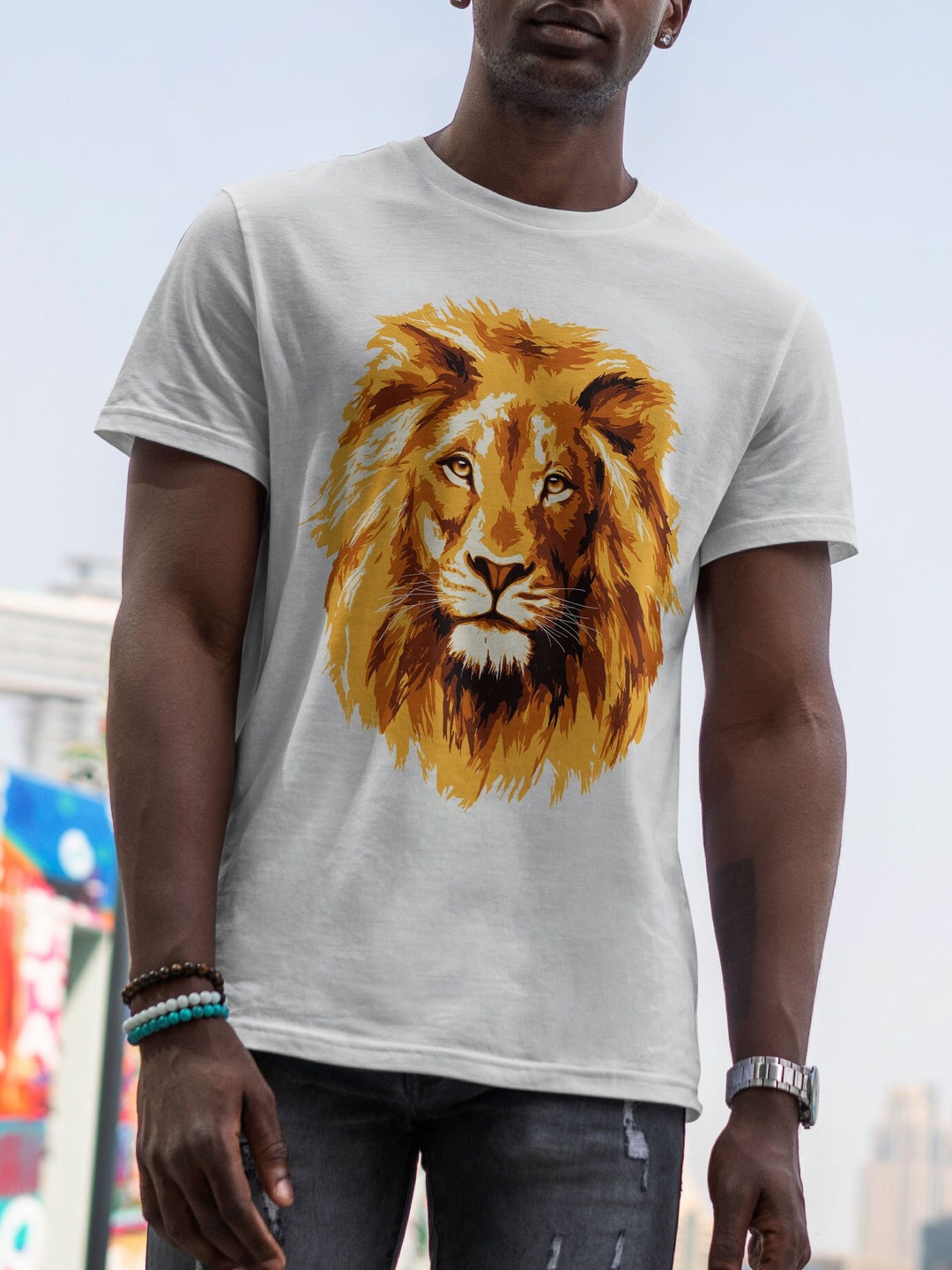 Lion Face Shirt Lion King of the Jungle Tee Majestic Lion - Etsy