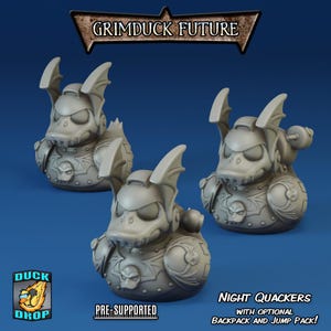 Pato Night Quackers / Chibi impreso en 3D / Sátira