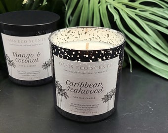 Caribbean Inspired Candles - Soy Candles - Hand Poured - All Proceeds to Benefit Haiti