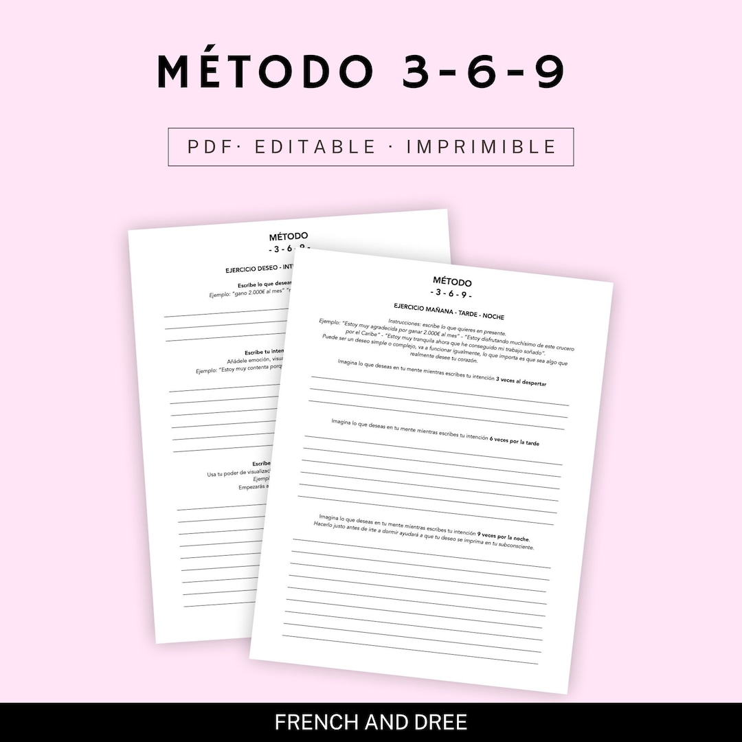Método 369 En Español, Ejercicios De La Ley De Atracción Para ...