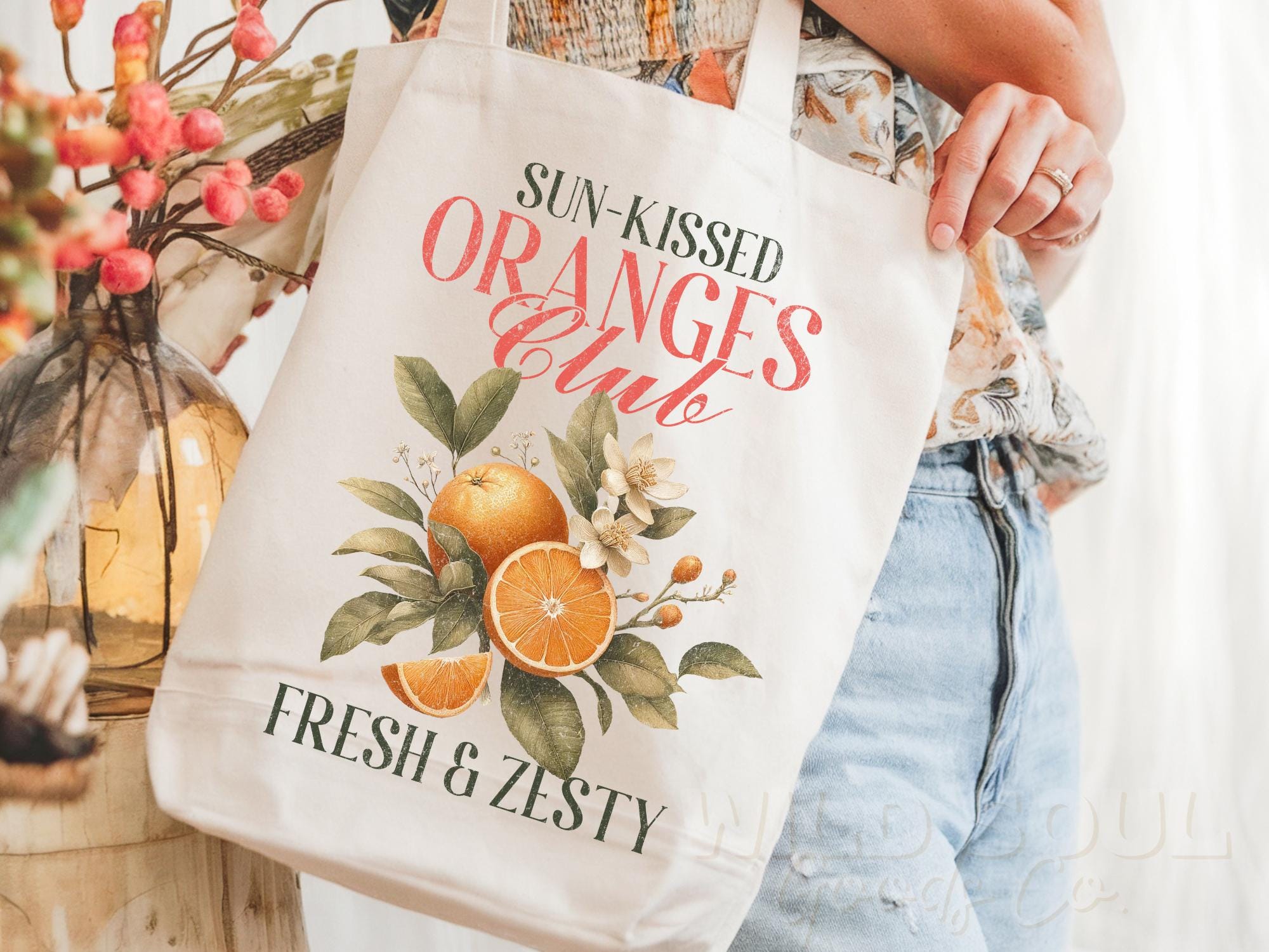 Vintage Orange Tote Bag - Etsy
