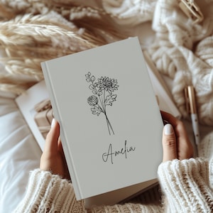 Personalized Birth Flower Journal: Custom Name Gift