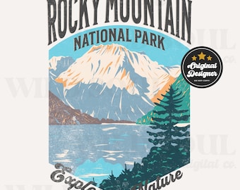Rocky Mountain National Park PNG: Adventure Travel Design (Digital Download)