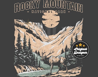 Rocky Mountain National Park PNG: Colorado Travel Design (Digital Download)