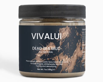 Clarifying Dead Sea Mud for Facial and Back Acne, Blackheads, Oily Skin, Pore Reduction
