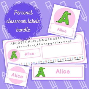 Personal Classroom Labels - Animal Theme