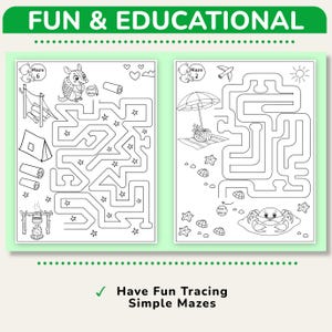 Pre-K Maze Worksheets: Fun Mazes to Learn Letters & Practice Pencil Control (Printable PDF) image 6