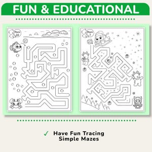 Pre-K Maze Worksheets: Fun Mazes to Learn Letters & Practice Pencil Control (Printable PDF) image 5