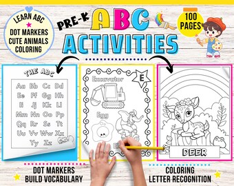 Toddler Letter Practice & Early Education, Alphabet Learning Activities for Toddlers, Pre-K Learning Workbook, Preschool Activities