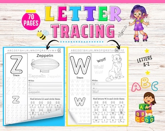 Letter Formation Workbook, Tracing Letters, Letter Worksheets, Learn to Write, Letter Recognition, Handwriting Practice, Alphabet Tracing