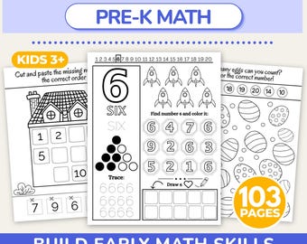 Simple Math Activities – Counting, Addition & Subtraction Worksheets for Kids, Numbers 1-20