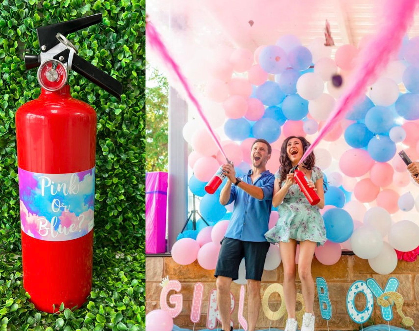Gender Reveal Fire Extinguishe Color Blaster Etsy