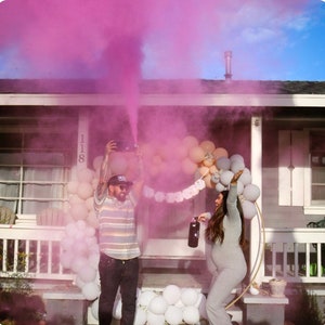 Gender Reveal LARGE Extinguisher/ Color Blaster w/ FREE Confetti Powder Cannon!