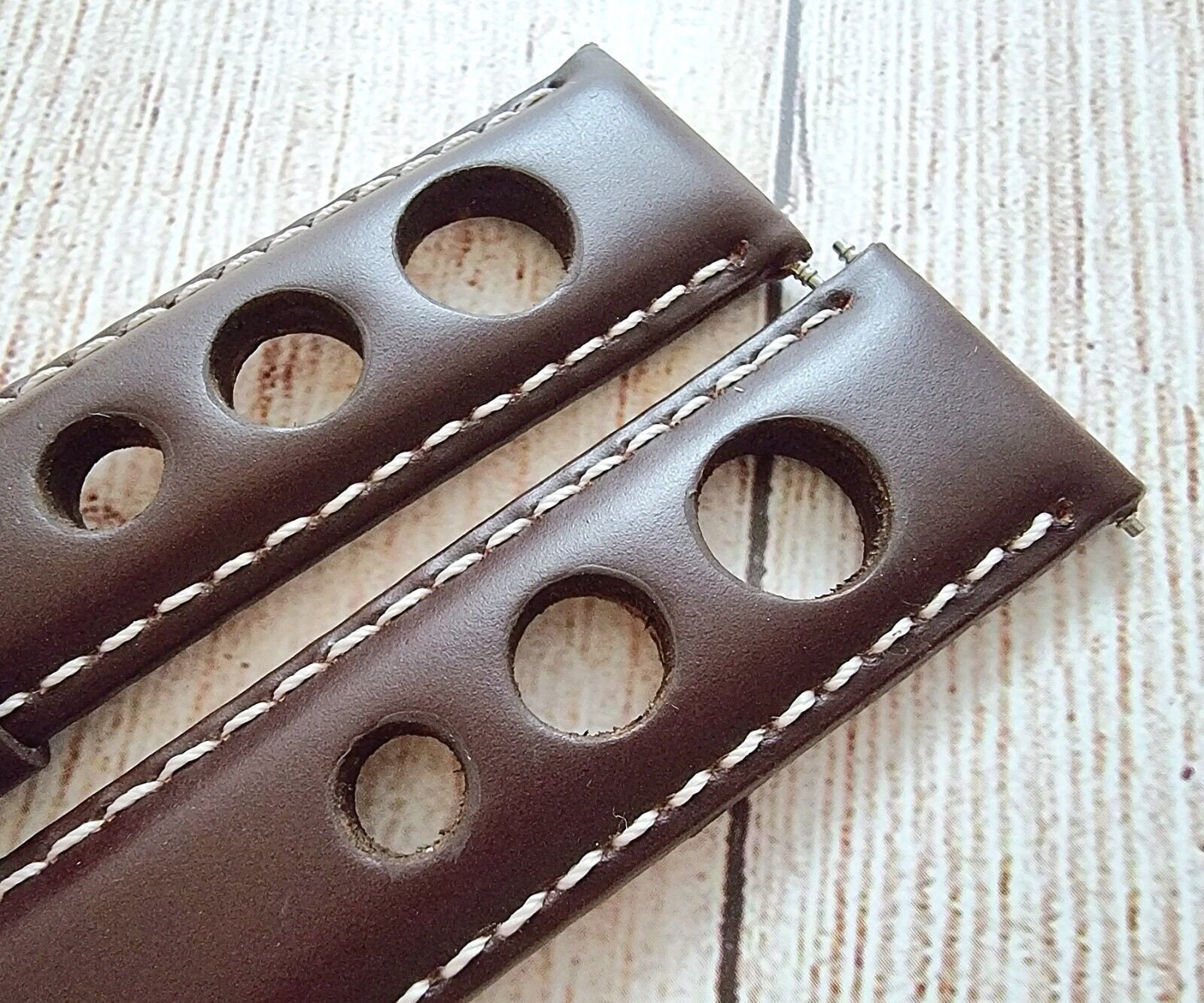 Premium Leather Hole Punch Padded Watch Strap Band 18mm 20mm Etsy