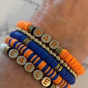 Custom sports clay beaded bracelets