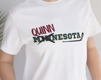 Quinnesota MN Wild T-Shirt | Minnesota Hockey Shirt | Quinn Hughes | Hockey Fan Apparel
