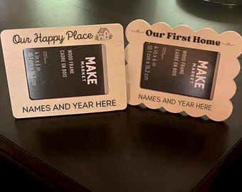 Engraved Home Picture Frame: Personalized Housewarming Gift | Custom Home Decor